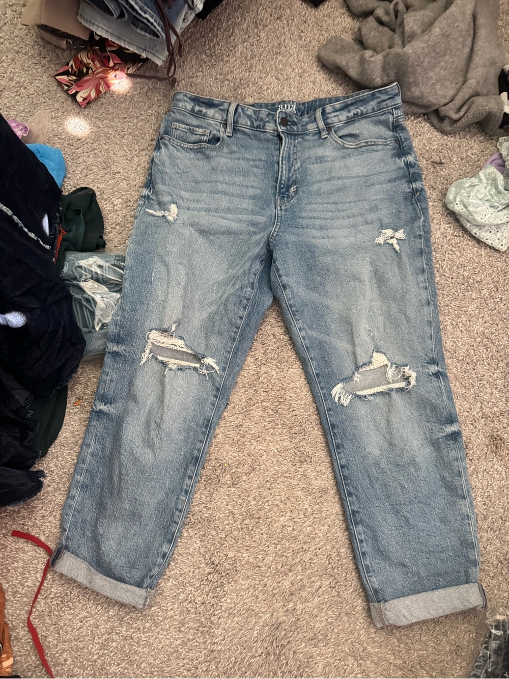 a.n.a A New Approach distressed boyfriend jeans